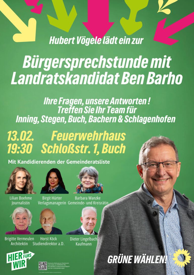 Hubert Vögele lädt ein: Bürgersprechstunde mit Landraskandidat Ben Barho